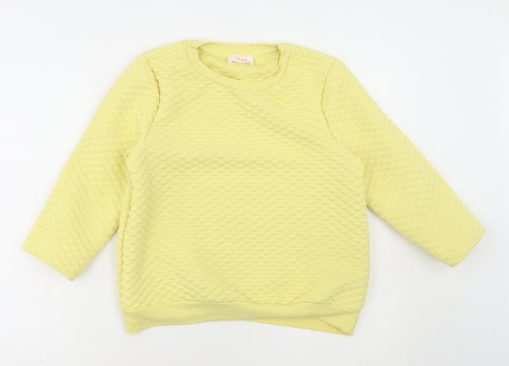 Savida Womens Yellow Polyester Pullover Sweatshirt Size S Pullover