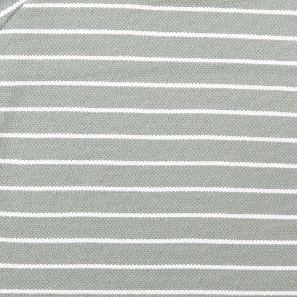 Peacocks Womens Grey Striped Polyester Pullover Sweatshirt Size 18 Pullover