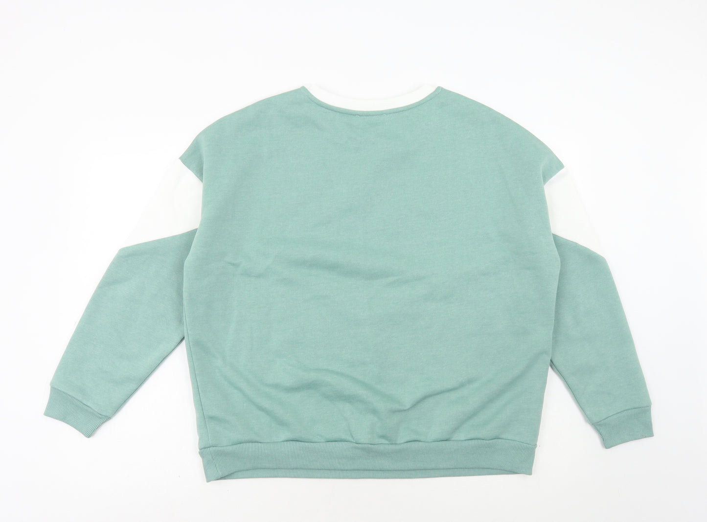Matalan Womens Green Colourblock Polyester Pullover Sweatshirt Size L Pullover