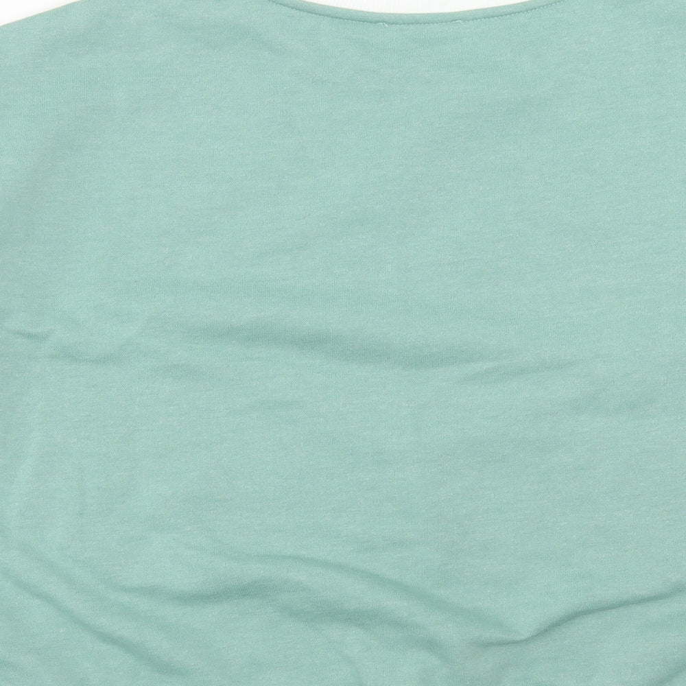 Matalan Womens Green Colourblock Polyester Pullover Sweatshirt Size L Pullover