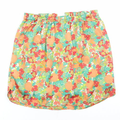 FOREVER 21 Womens Multicoloured Floral Polyester A-Line Skirt Size S