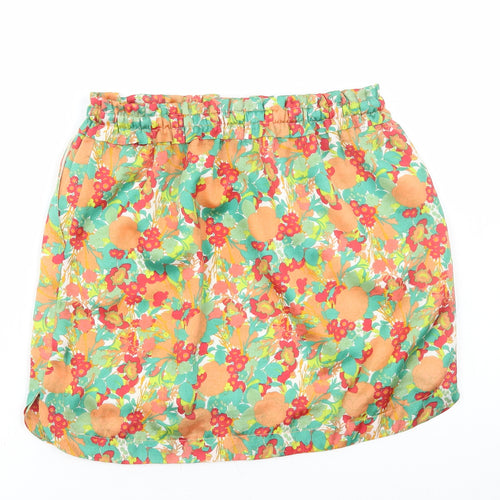 FOREVER 21 Womens Multicoloured Floral Polyester A-Line Skirt Size S