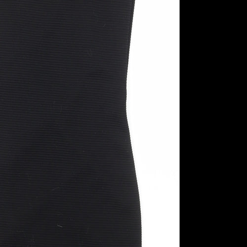 Alwear Womens Black Polyester Bodycon Size 10 Scoop Neck Pullover