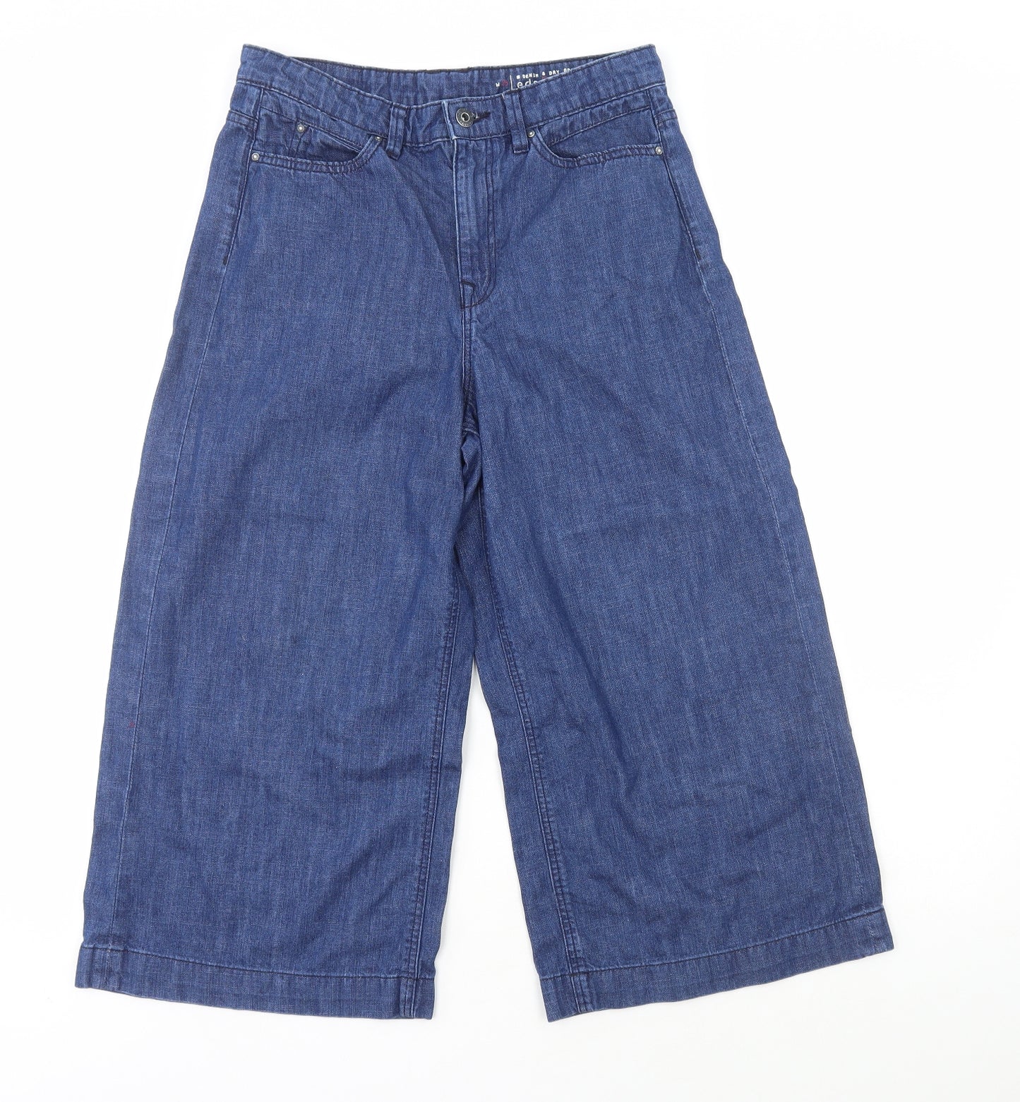 EDC Womens Blue Cotton Wide-Leg Jeans Size 28 in L22 in Regular