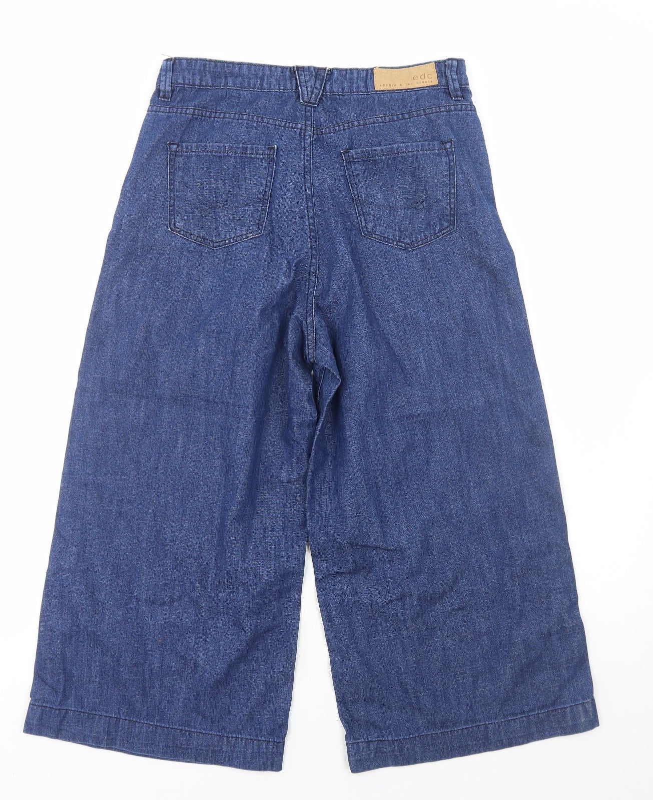 EDC Womens Blue Cotton Wide-Leg Jeans Size 28 in L22 in Regular