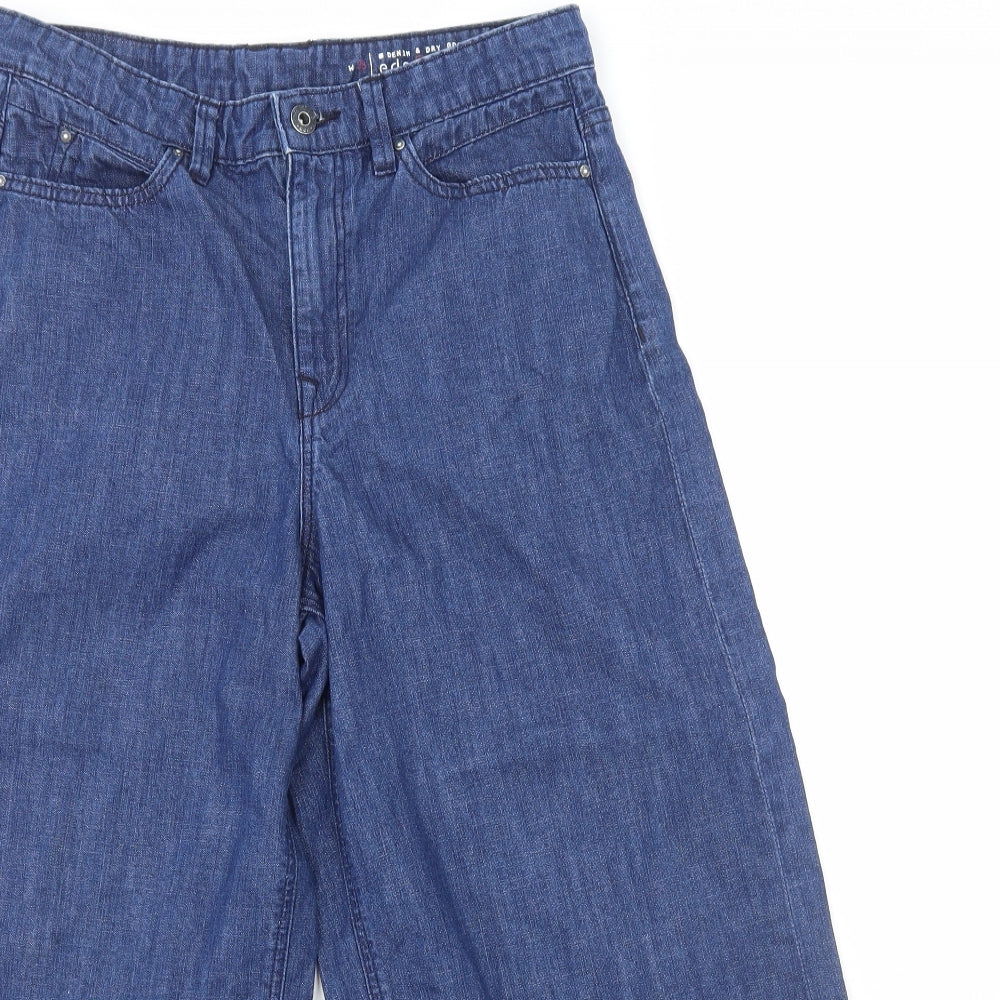 EDC Womens Blue Cotton Wide-Leg Jeans Size 28 in L22 in Regular