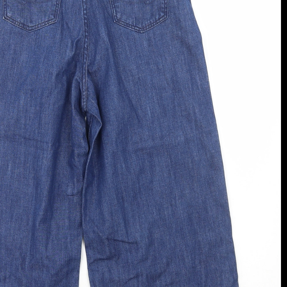 EDC Womens Blue Cotton Wide-Leg Jeans Size 28 in L22 in Regular