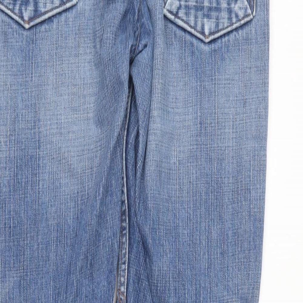 Timberland Mens Blue Cotton Straight Jeans Size 35 in L30 in Regular Button