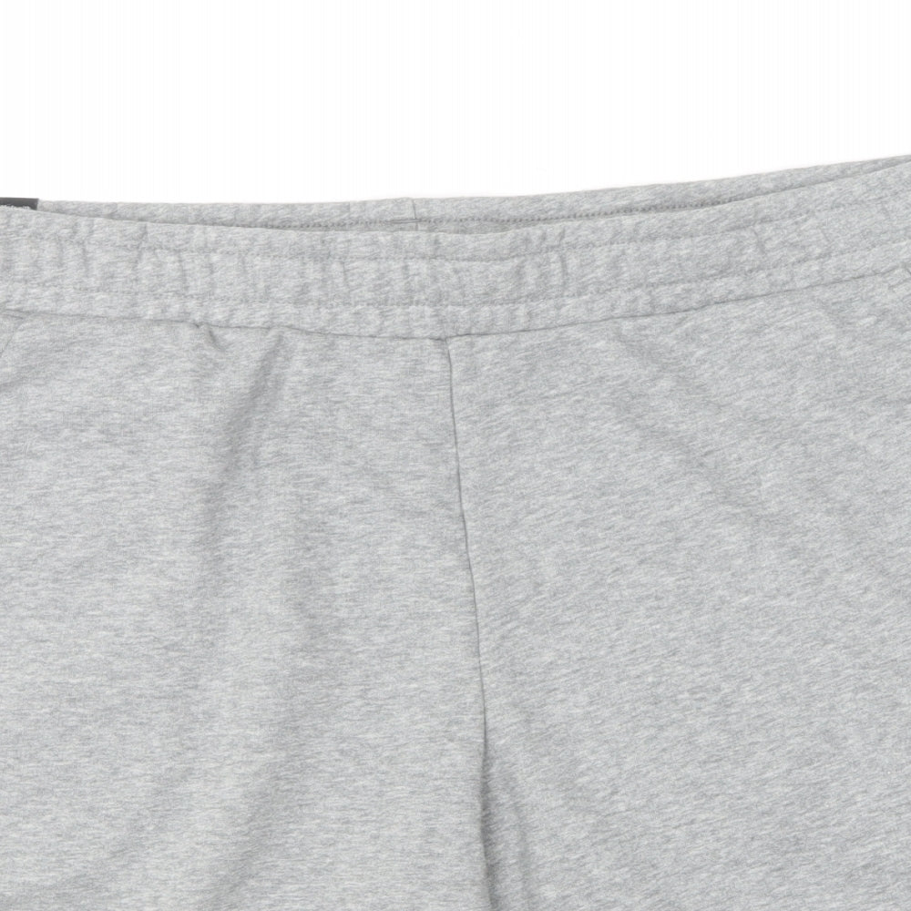 PUMA Mens Grey Cotton Sweat Shorts Size XL L9 in Regular Drawstring