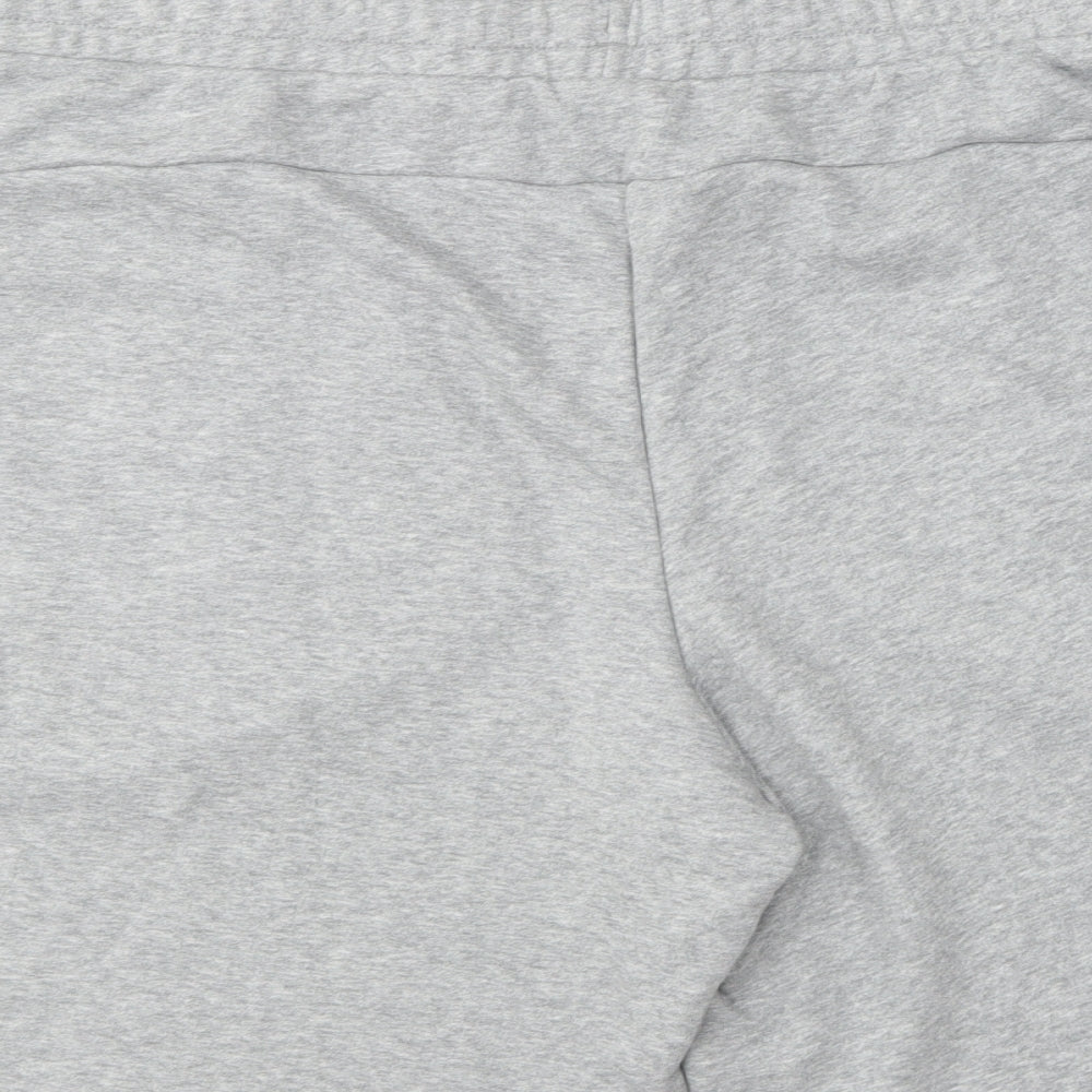 PUMA Mens Grey Cotton Sweat Shorts Size XL L9 in Regular Drawstring