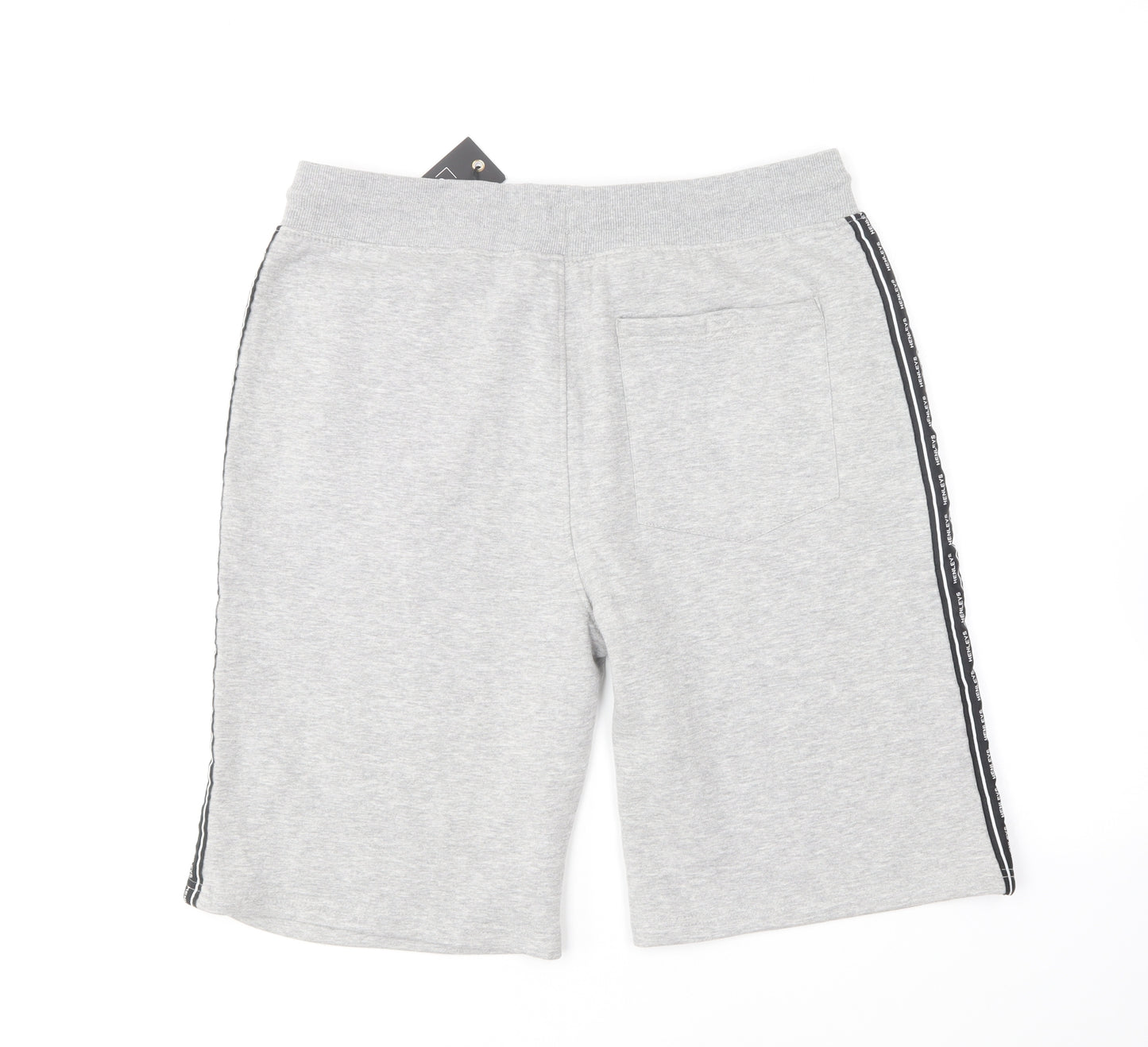 Henleys Mens Grey Cotton Sweat Shorts Size XL L12 in Regular Drawstring