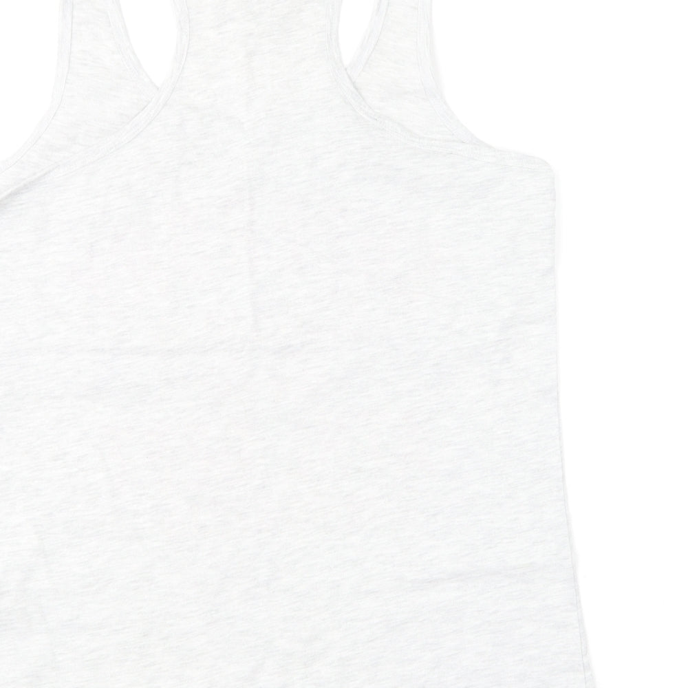 Superdry Womens Grey Polyester Basic Tank Size L Round Neck
