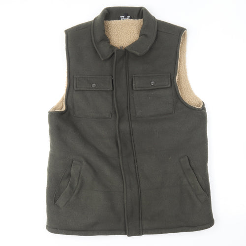 Cargo Quay Mens Green Gilet Jacket Size M Zip