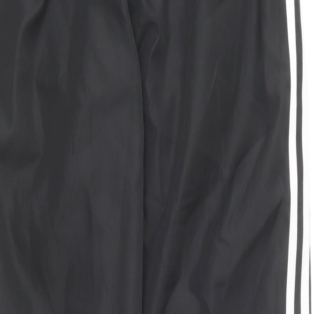 adidas Mens Black Polyester Jogger Trousers Size S L29 in Regular Drawstring