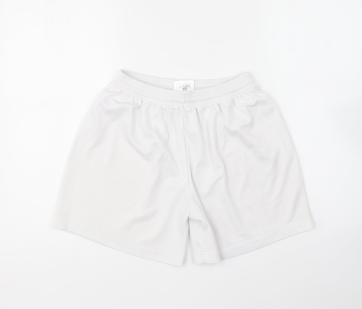 Medallion Mens White Polyester Sweat Shorts Size 30 in L6 in Regular Drawstring