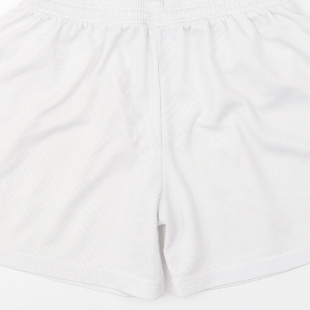 Medallion Mens White Polyester Sweat Shorts Size 30 in L6 in Regular Drawstring
