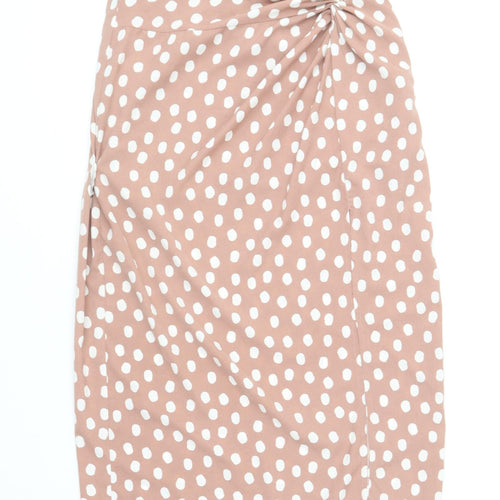 Abercrombie & Fitch Womens Brown Polka Dot Polyester A-Line Skirt Size XS