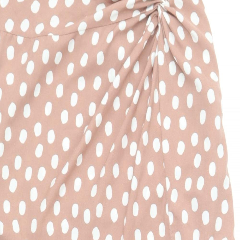 Abercrombie & Fitch Womens Brown Polka Dot Polyester A-Line Skirt Size XS