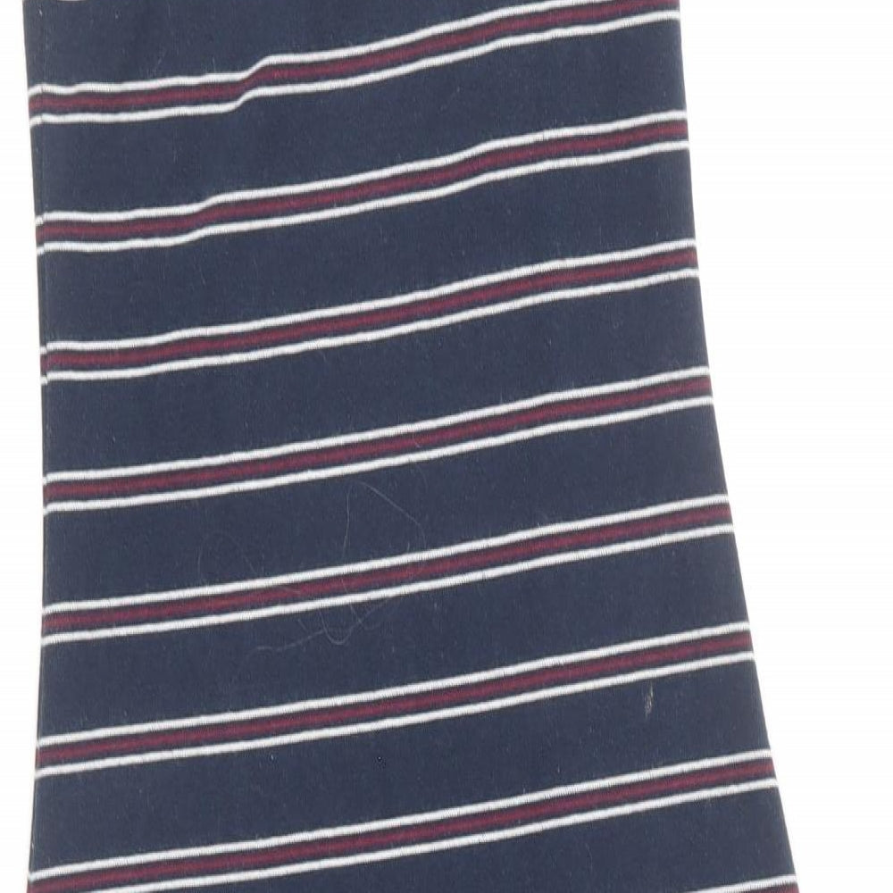 Bardot Womens Blue Striped Cotton Bodycon Size 8 Square Neck Pullover