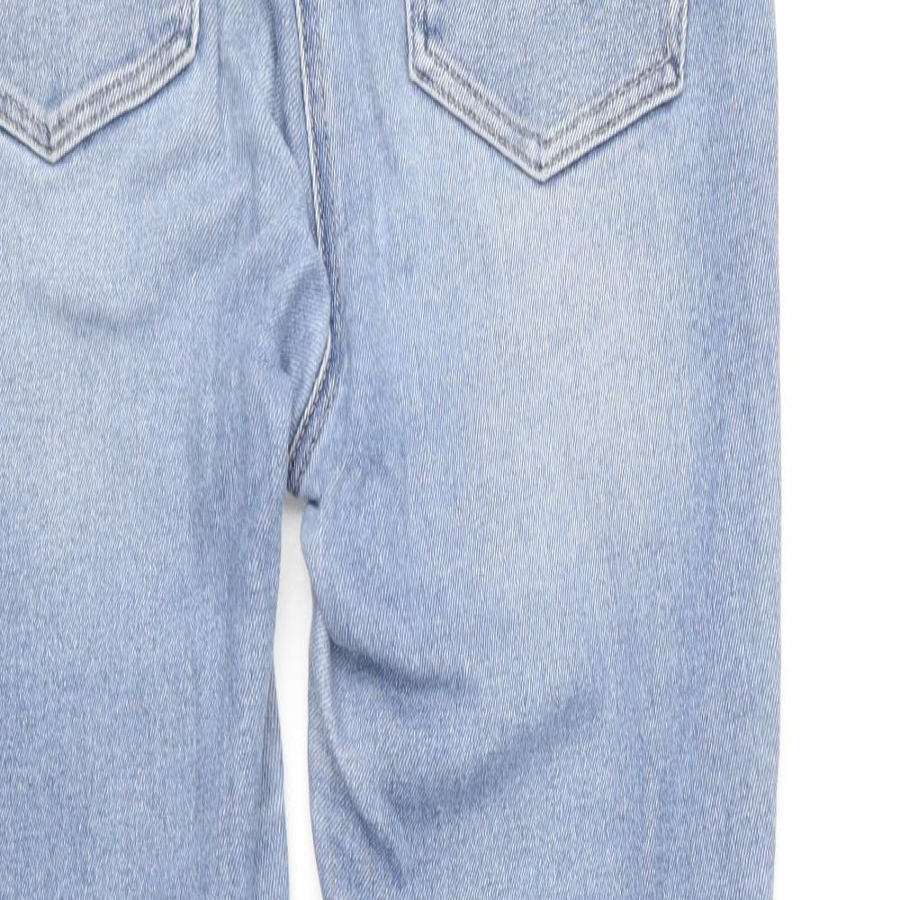 NEXT Womens Blue Cotton Skinny Jeans Size 12 L26 in Regular Button