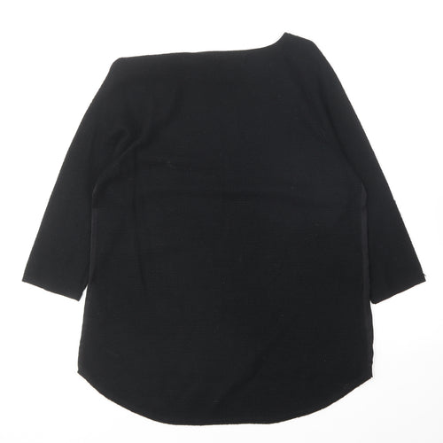 Betty Barclay Womens Black Polyester Basic Blouse Size 10 Round Neck