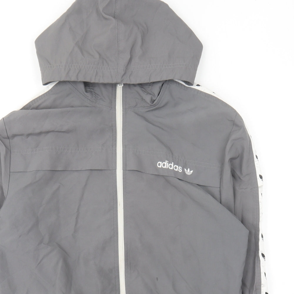 adidas Mens Grey Jacket Size M Zip