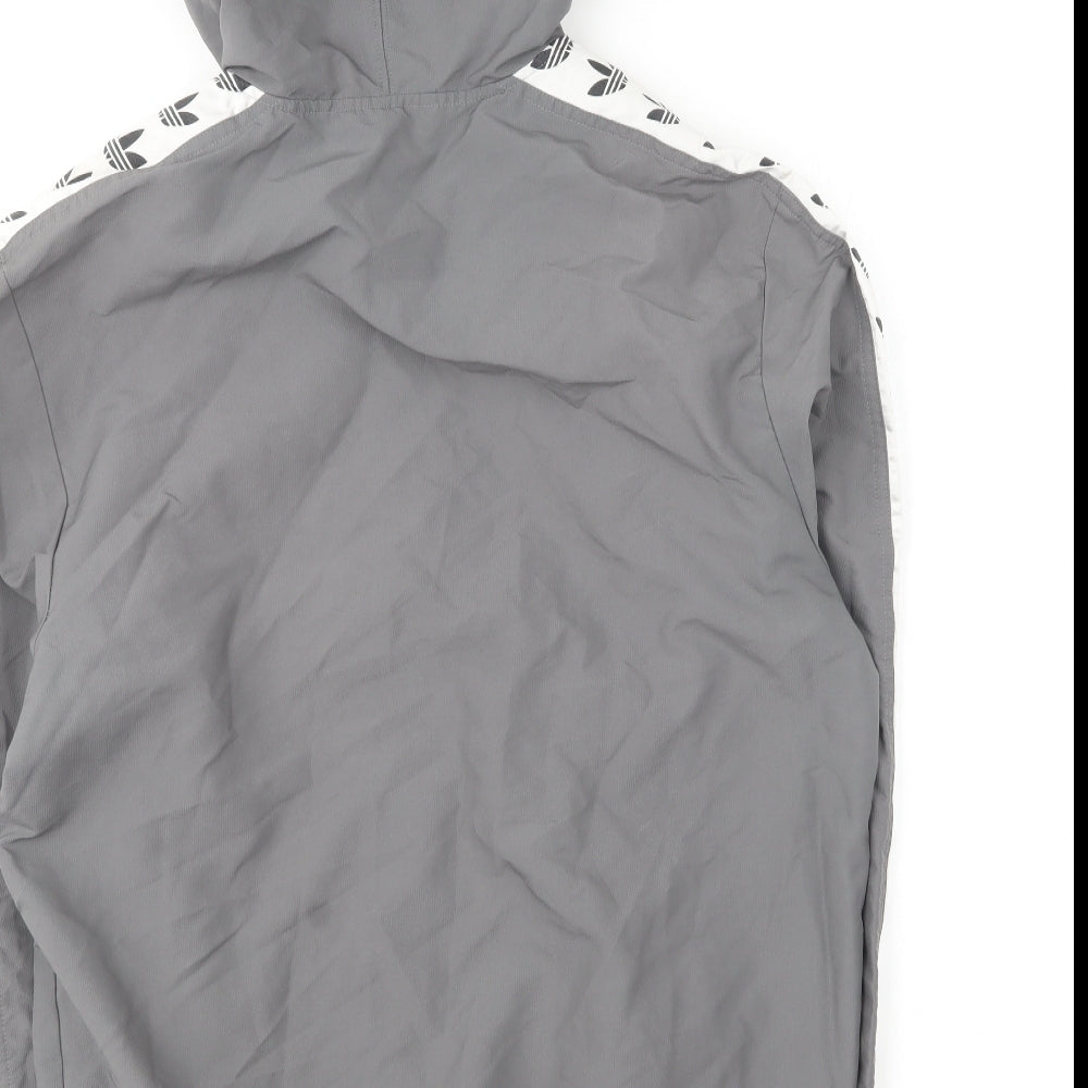 adidas Mens Grey Jacket Size M Zip
