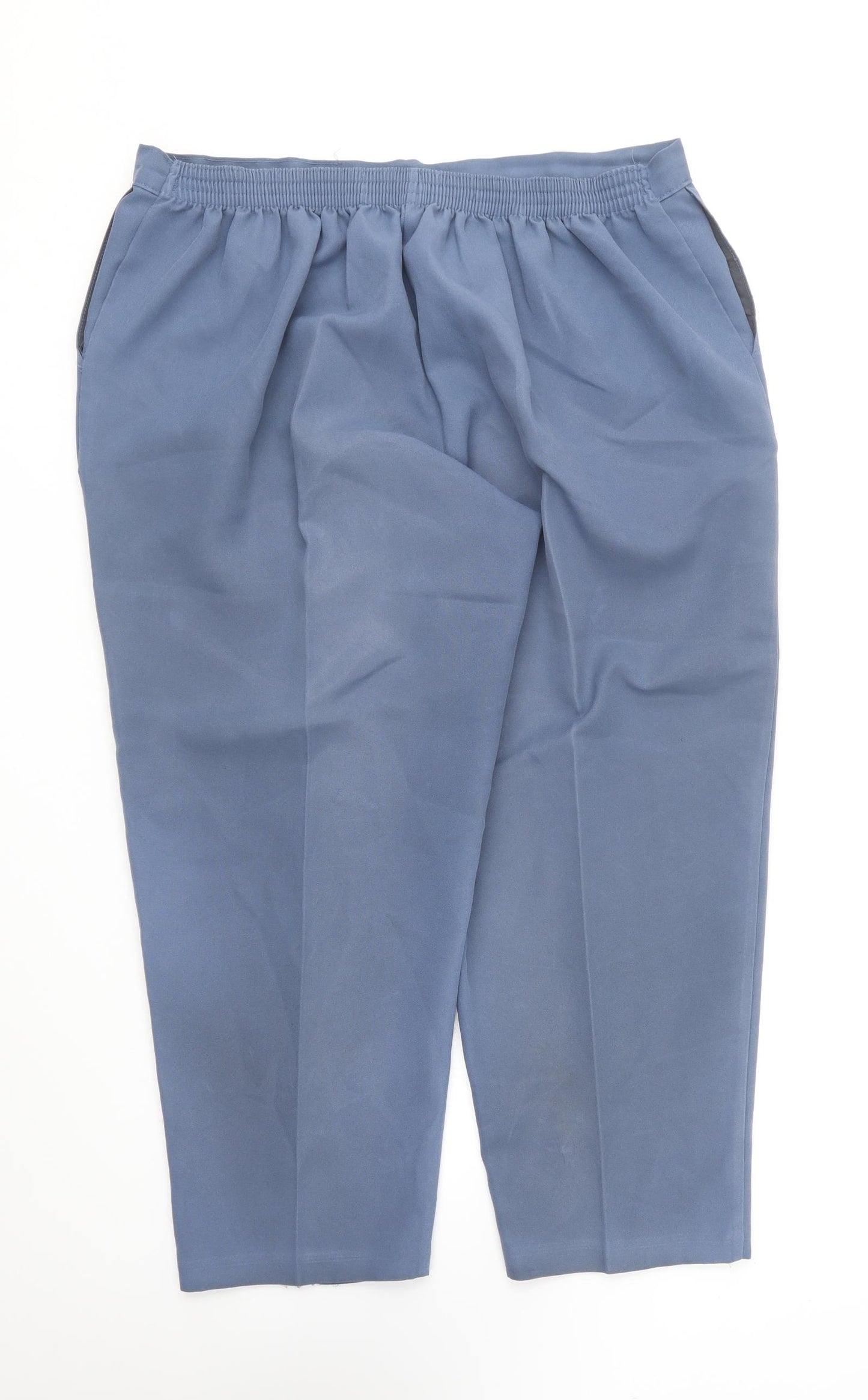 Saira of Manchester Womens Blue Polyester Trousers Size 24 L27 in Regular