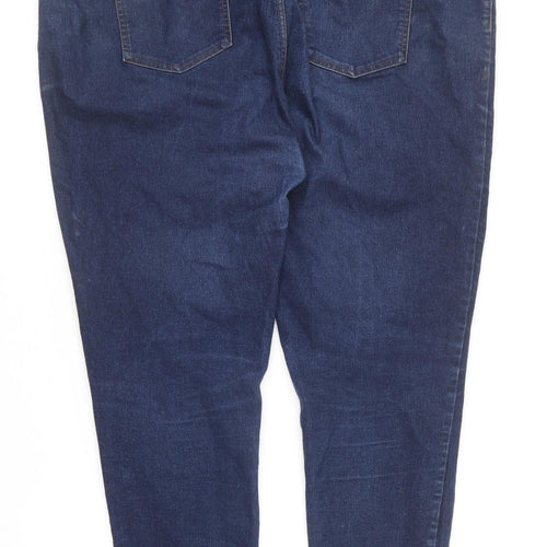 New Look Womens Blue Cotton Skinny Jeans Size 22 L28 in Regular Button