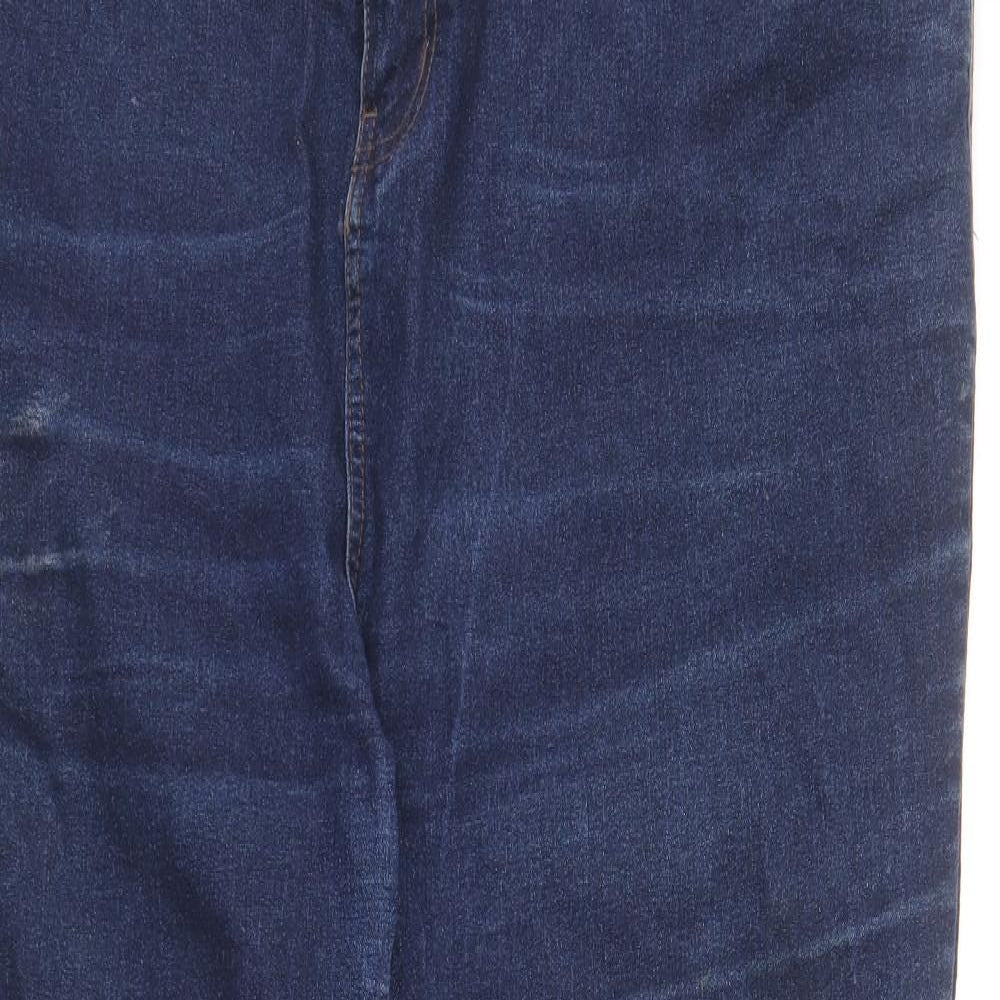 New Look Womens Blue Cotton Skinny Jeans Size 22 L28 in Regular Button