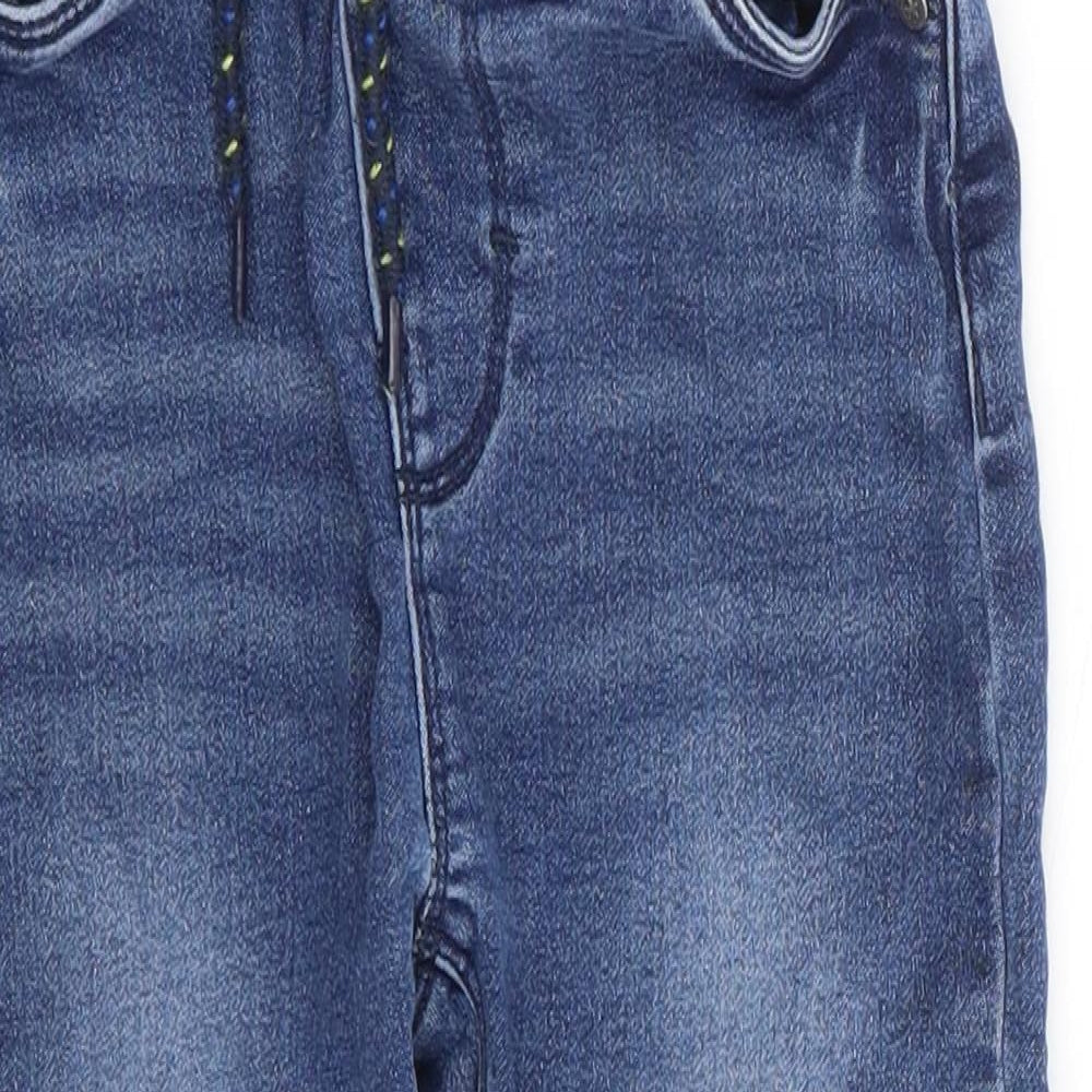 Dunnes Boys Blue Cotton Straight Jeans Size 3-4 Years Regular Tie