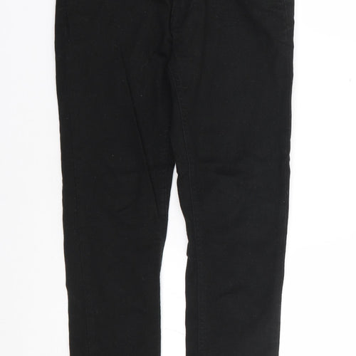 Lee Cooper Boys Black Cotton Skinny Jeans Size 11-12 Years Regular Zip