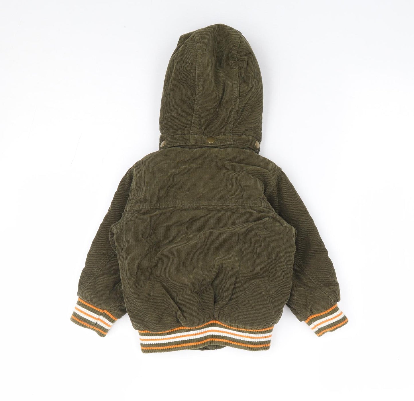 H&M Boys Green Bomber Jacket Coat Size 18 Months Zip