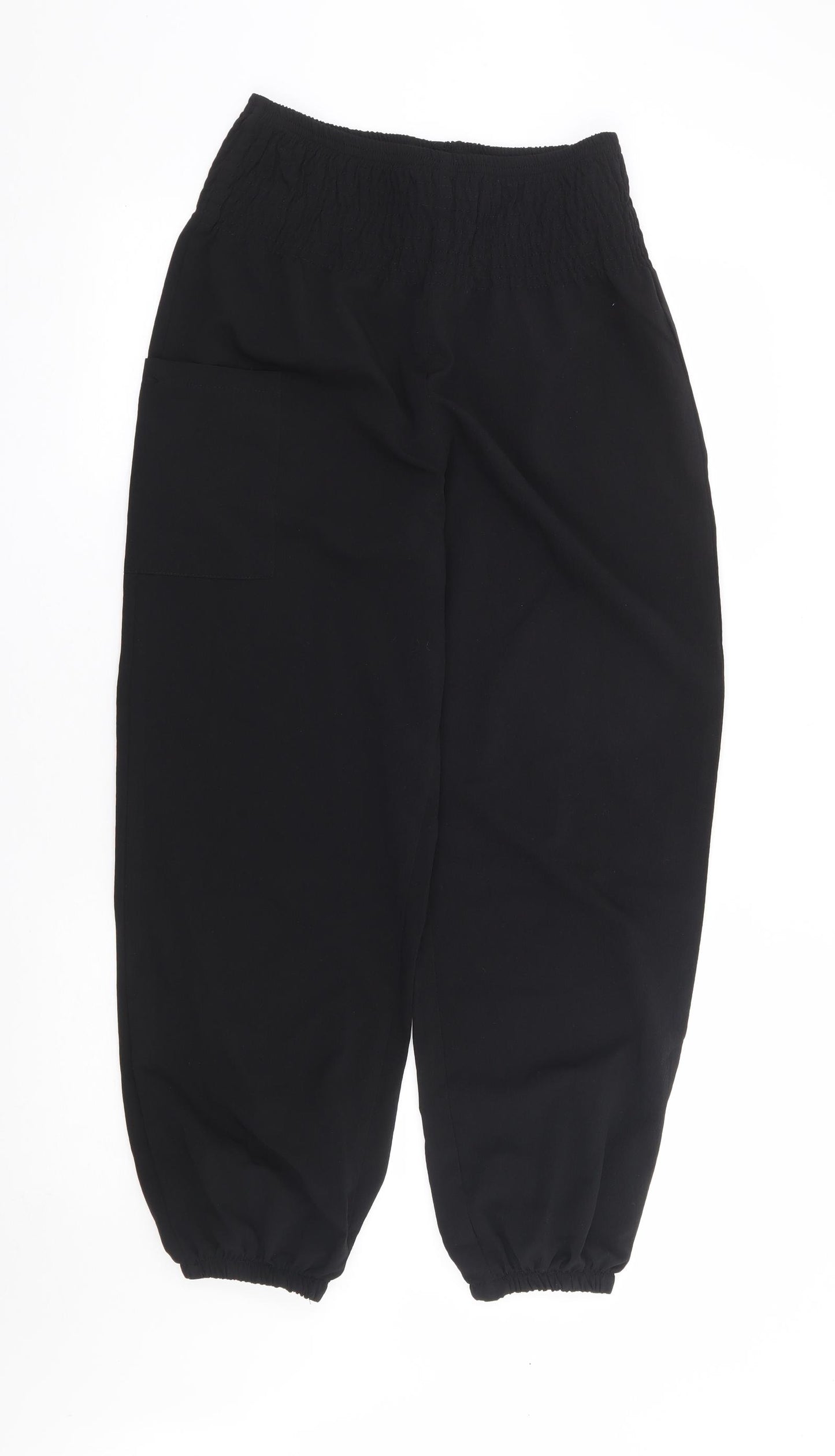 SheIn Womens Black Polyester Harem Trousers Size 8 L27 in Regular