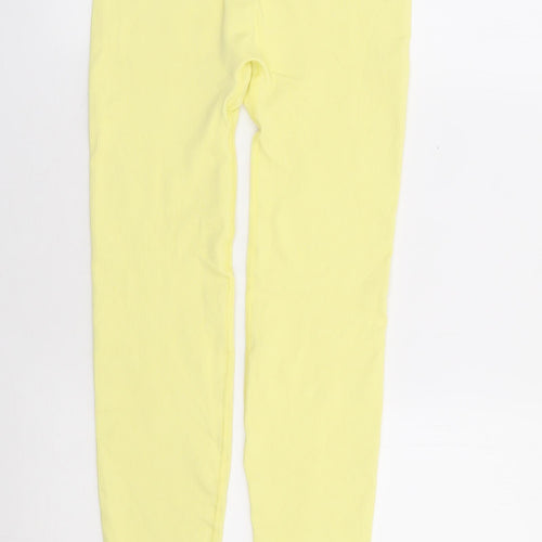 ASOS Womens Yellow Polyester Track Pants Leggings Size M L27 in Regular