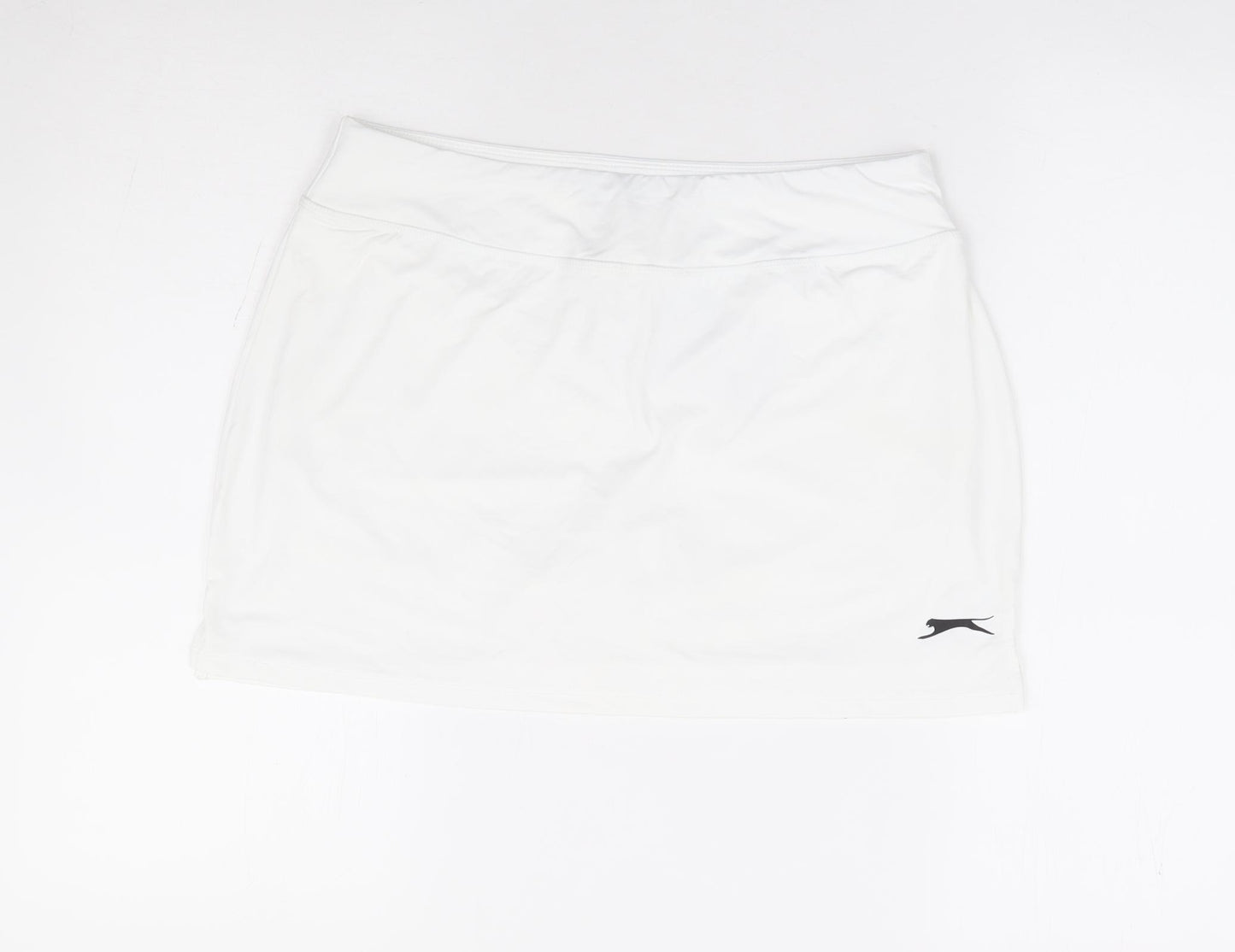 Slazenger Womens Ivory Polyamide Mini Skort Size 12 - Tennis, Activewear