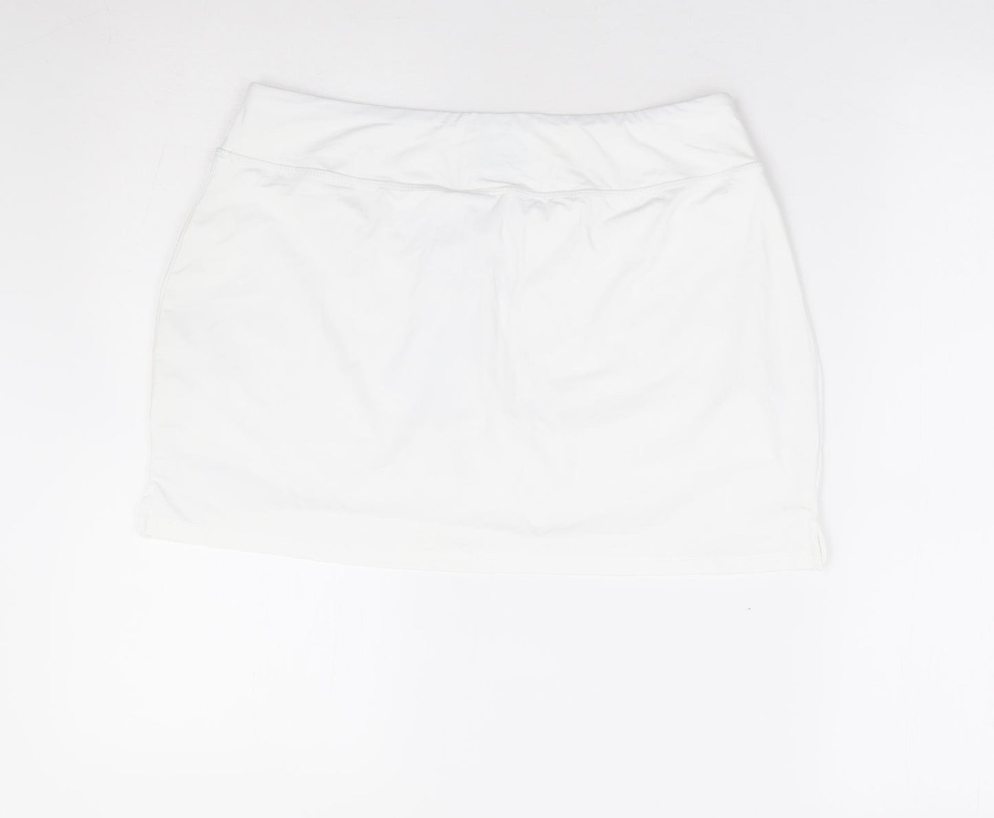 Slazenger Womens Ivory Polyamide Mini Skort Size 12 - Tennis, Activewear