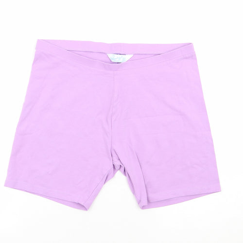 Primark Womens Purple Cotton Athletic Shorts Size 14 L7 in Regular