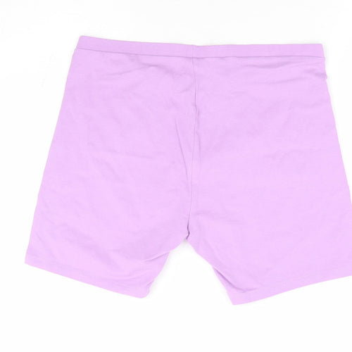Primark Womens Purple Cotton Athletic Shorts Size 14 L7 in Regular