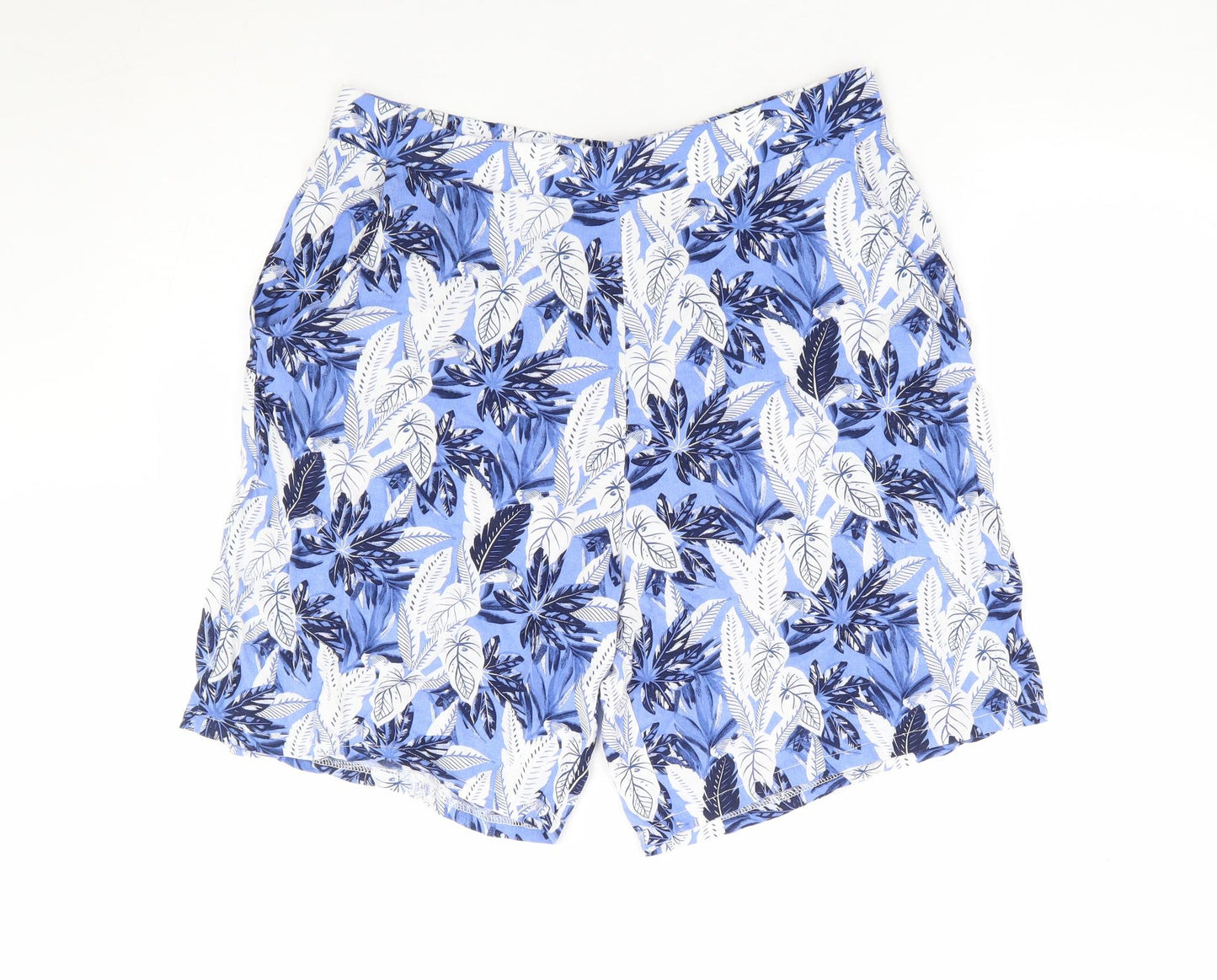 Bonmarché Womens Multicoloured Floral Viscose Chino Shorts Size 14 L9 in Regular