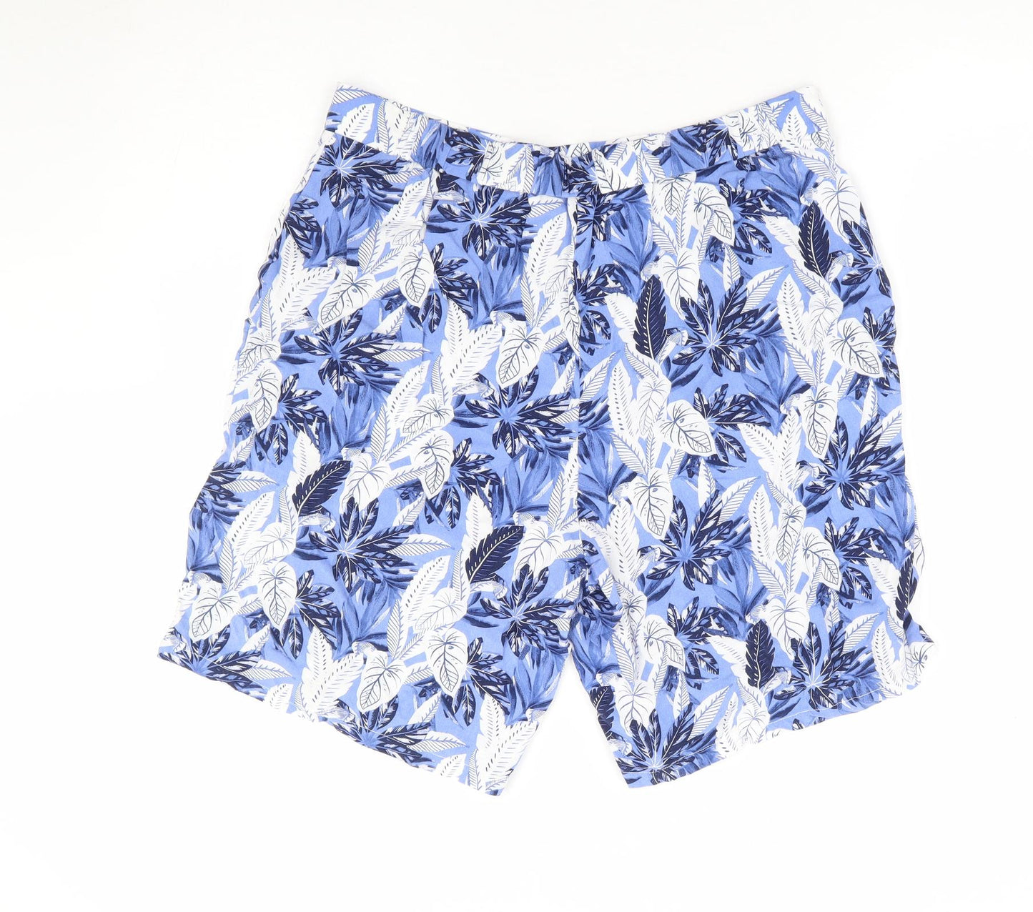 Bonmarché Womens Multicoloured Floral Viscose Chino Shorts Size 14 L9 in Regular