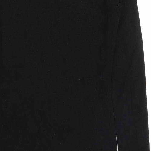 Cocomore Womens Black Cotton Jumper Dress Size 8 Round Neck Pullover