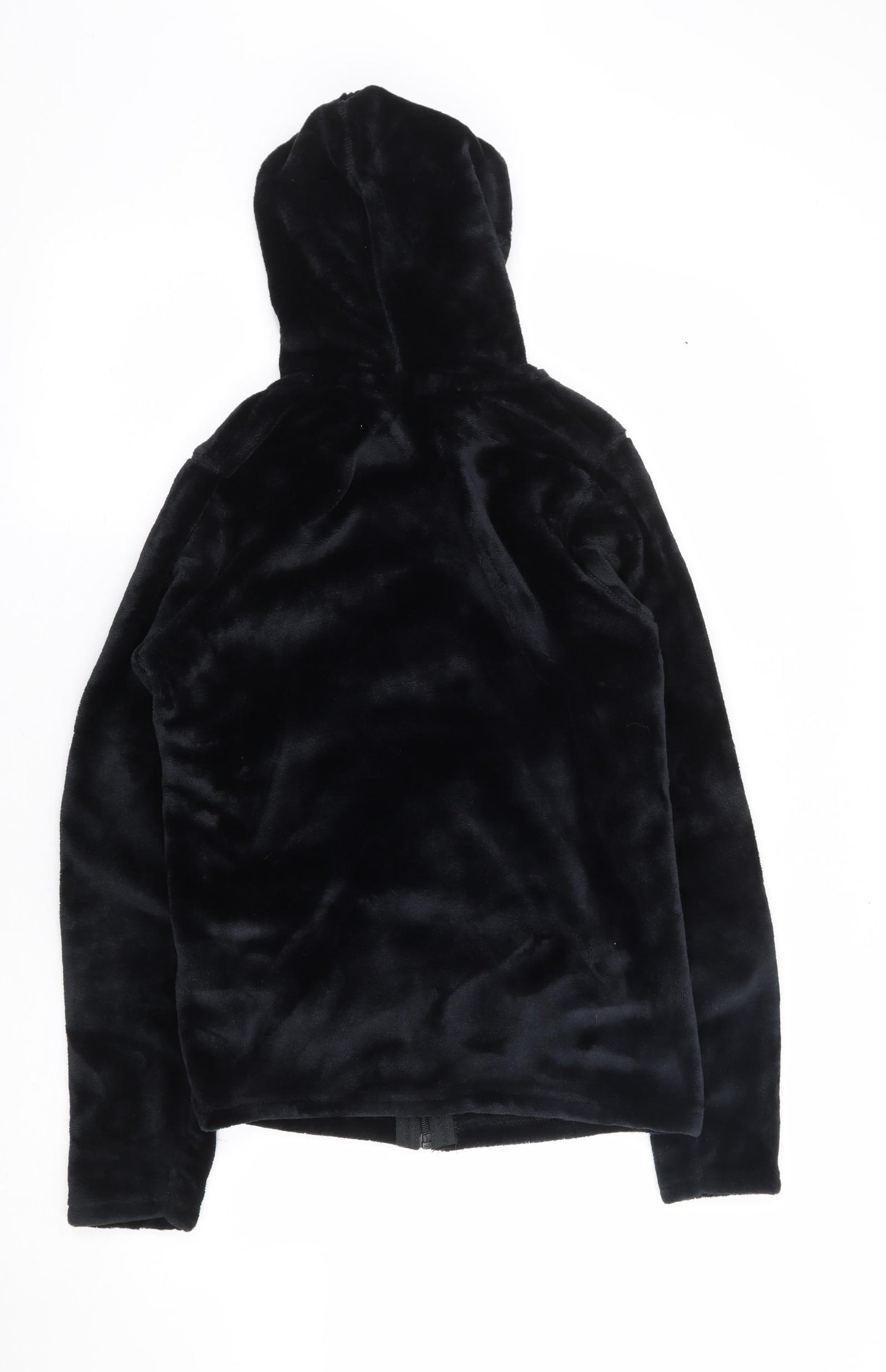 Mountain Warehouse Womens Black Polyester Full Zip Hoodie Size 8 Zip