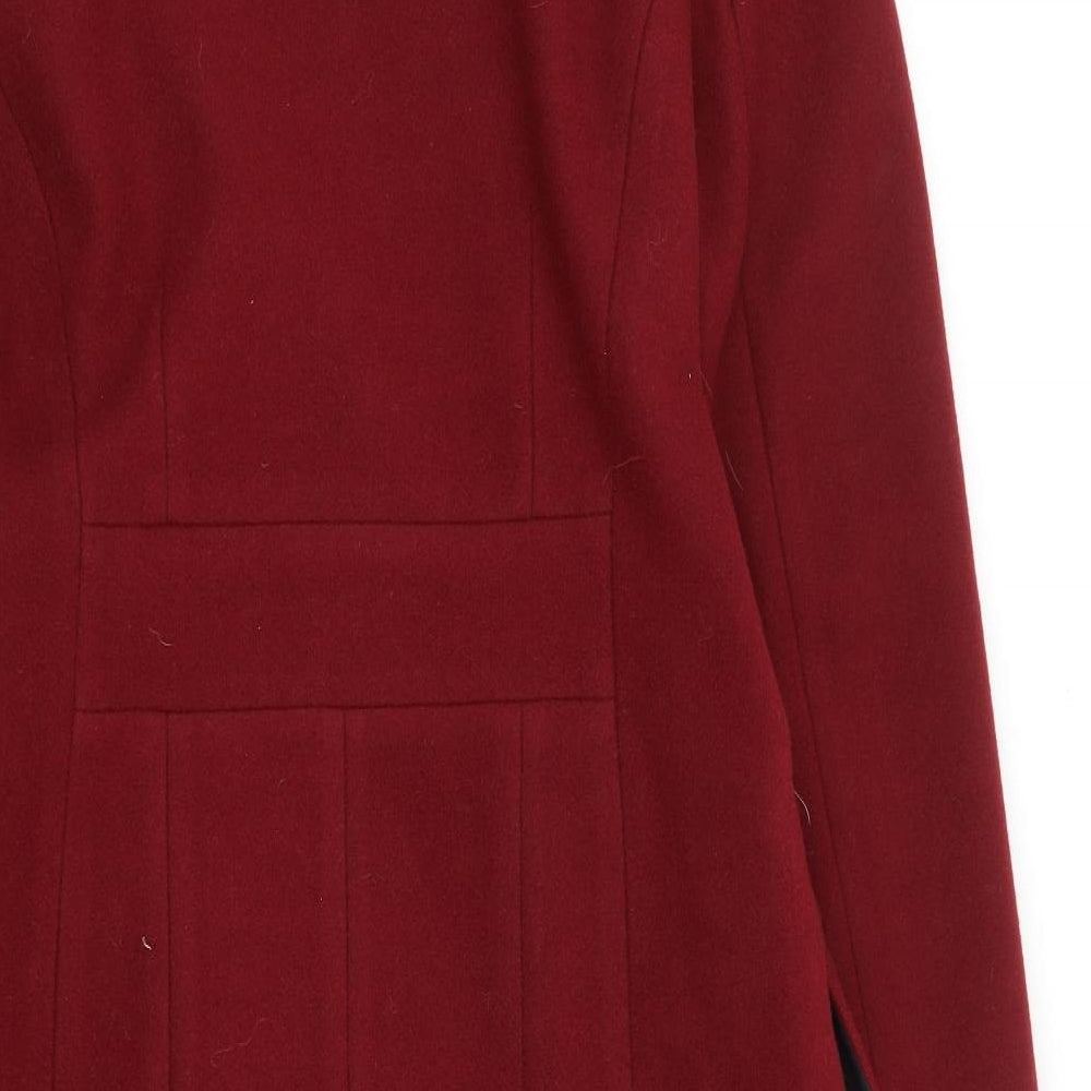 Principles Womens Red Overcoat Coat Size 10 Button