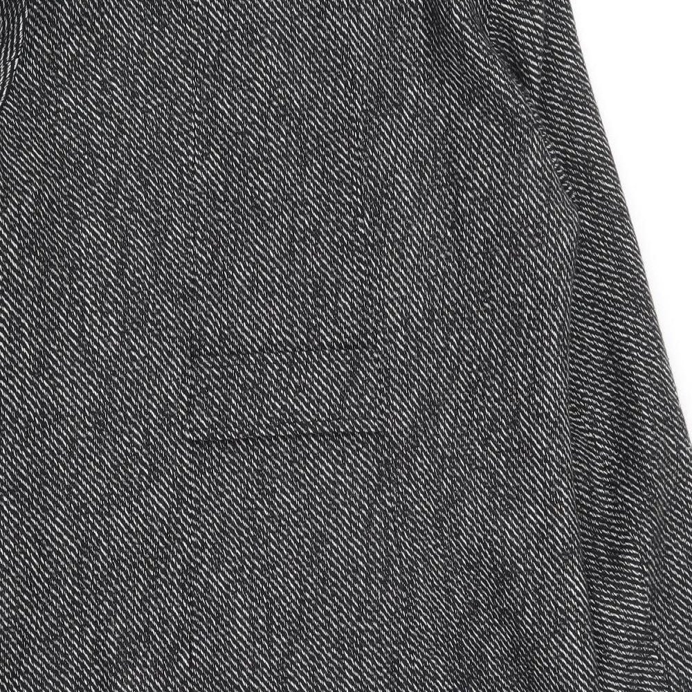 Autonomy Womens Black Overcoat Coat Size 12 Button