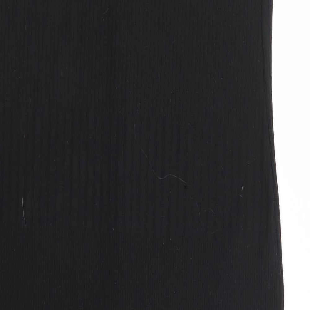 F&F Womens Black Polyester Tank Dress Size 8 Square Neck Pullover