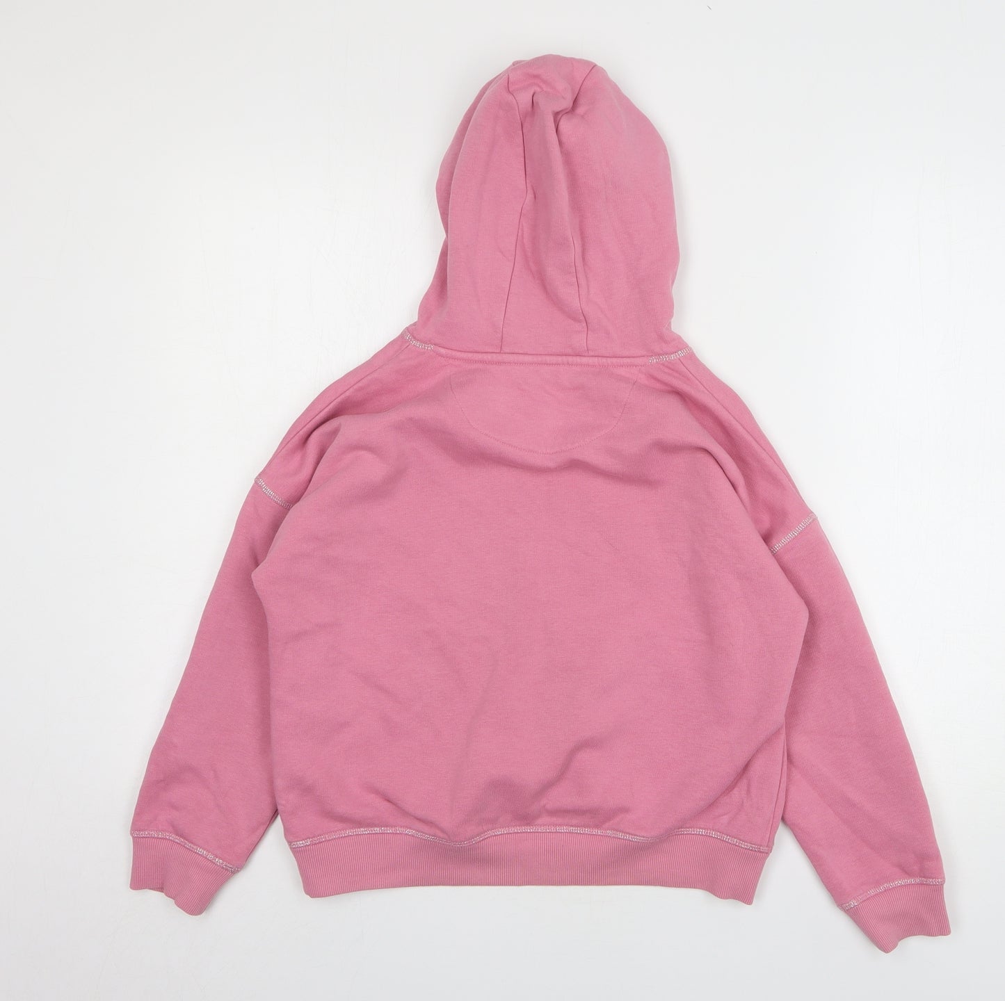 Marks and Spencer Girls Pink Geometric Cotton Pullover Hoodie Size 10-11 Years Pullover - Snoopy
