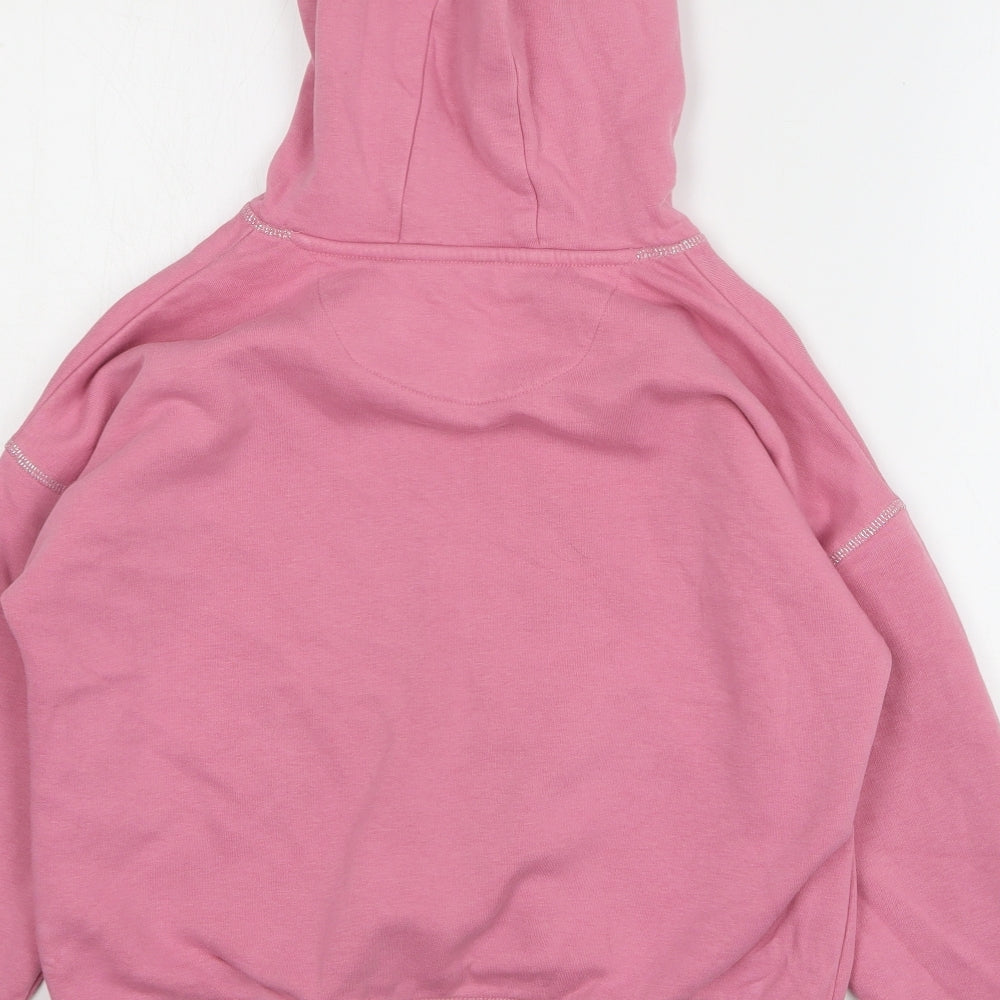 Marks and Spencer Girls Pink Geometric Cotton Pullover Hoodie Size 10-11 Years Pullover - Snoopy