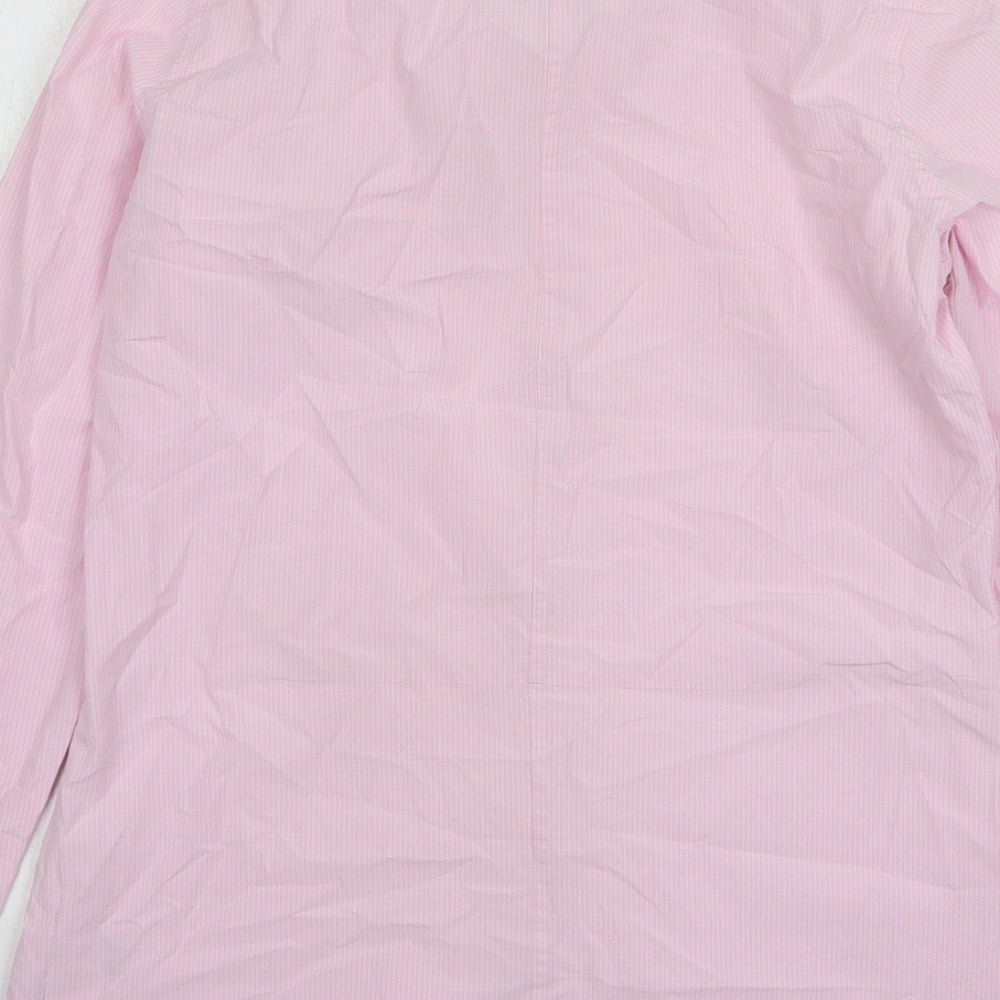 G Star Raw Womens Pink Striped Cotton Basic Button-Up Size M Collared