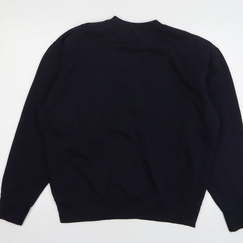 PRETTYLITTLETHING Womens Blue Cotton Pullover Sweatshirt Size M Pullover - Columbia